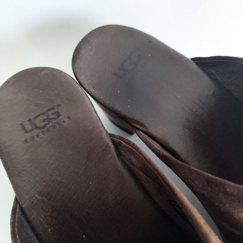 UGG Brown Suede Clogs - Picture 9 of 10